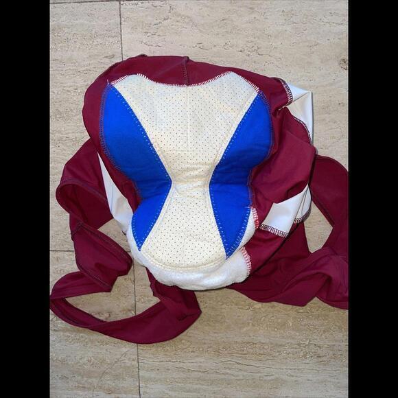 BIEMME Cycling Bib Shorts Red White‎ Size 6 Made in Italy - Picture 5 of 11